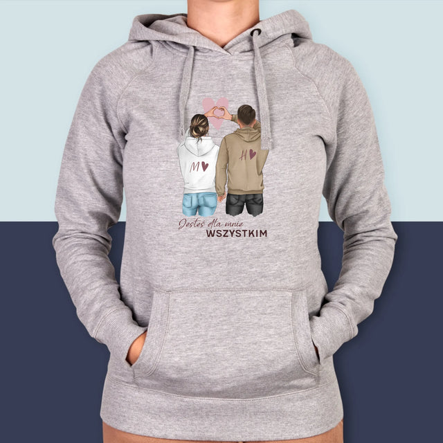 Kreator Postaci: Para Serce - Bluza Damska z Kapturem