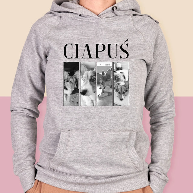 Fotokolaż: Bootleg Klasyczny z Pupilem - Bluza Damska z Kapturem