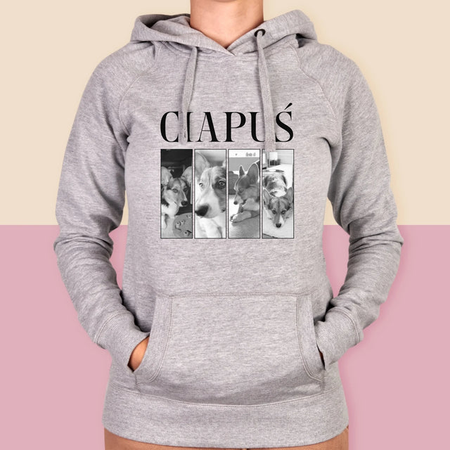 Fotokolaż: Bootleg Klasyczny z Pupilem - Bluza Damska z Kapturem