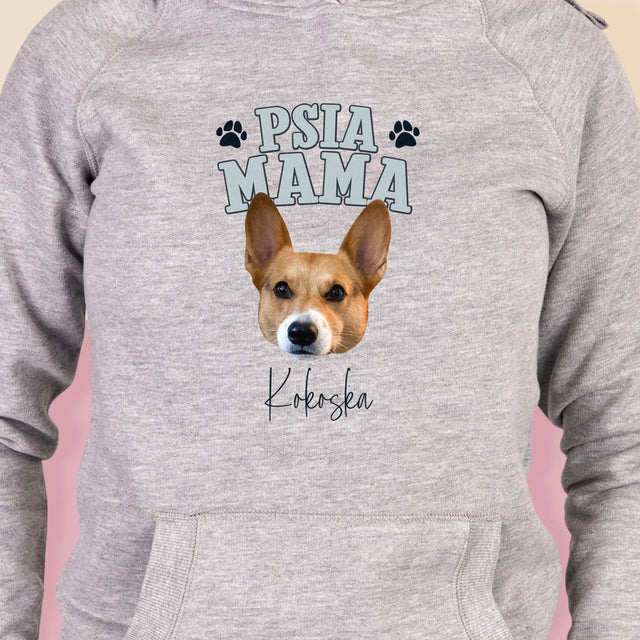 Twoja Postać: Psia Mama - Bluza Damska z Kapturem