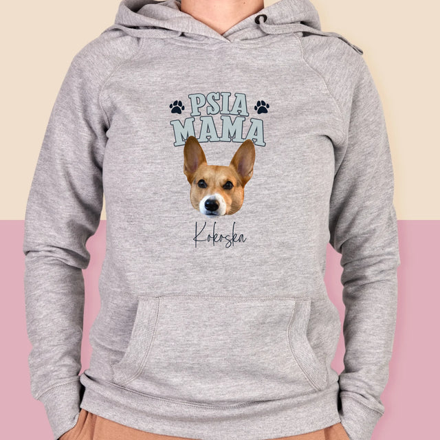 Twoja Postać: Psia Mama - Bluza Damska z Kapturem