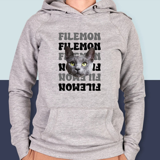 Twoja Postać: Zdjęcie Pupila z Imieniem - Bluza Damska z Kapturem