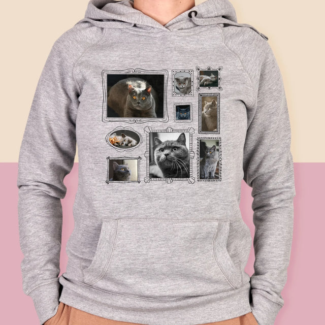 Fotokolaż: Ściana Galerii z Pupilem - Bluza Damska z Kapturem