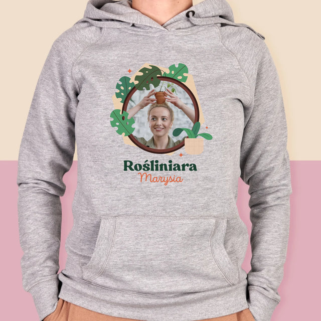 Zdjęcie i Podpis: Rośliniara - Bluza Damska z Kapturem