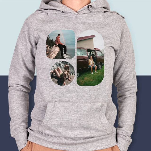 Fotokolaż: Kształty - Bluza Damska z Kapturem