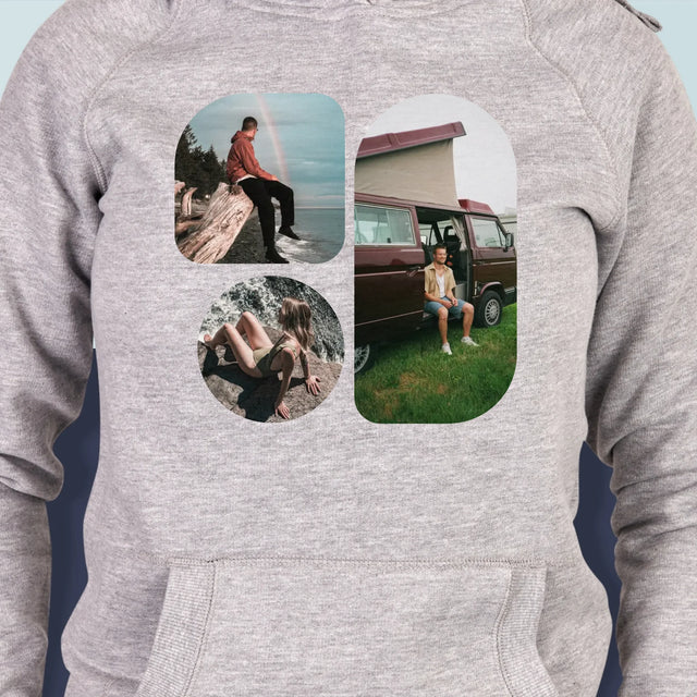 Fotokolaż: Kształty - Bluza Damska z Kapturem