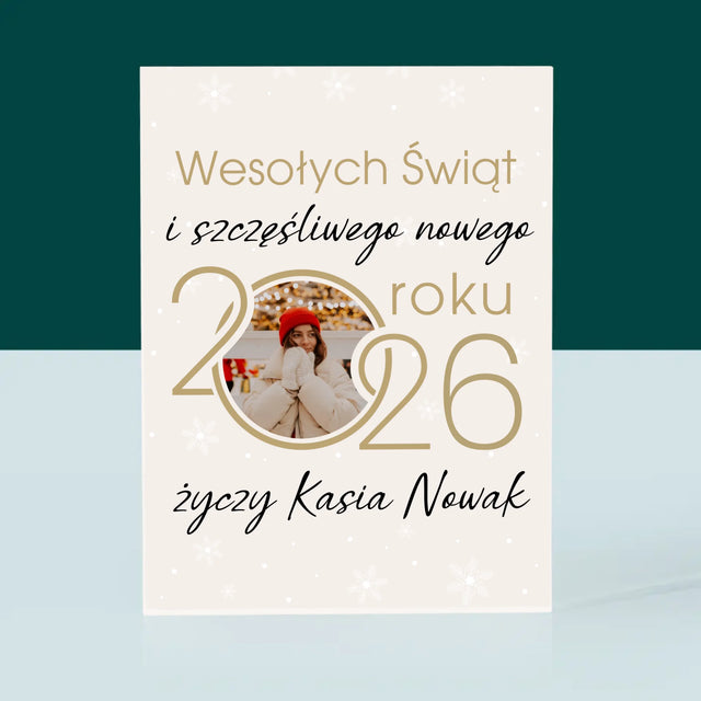 Fotokolaż: Szczęśliwego Nowego Roku - Blok Akrylowy