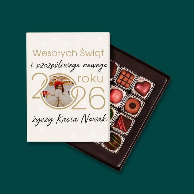 Fotokolaż: Szczęśliwego Nowego Roku - Personalizowane Praliny