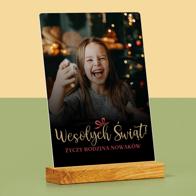 Zdjęcie I Podpis: Świąteczne - Wydruk Na Szkle Akrylowym