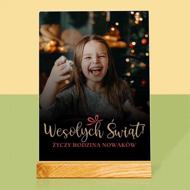 Zdjęcie I Podpis: Świąteczne - Wydruk Na Szkle Akrylowym