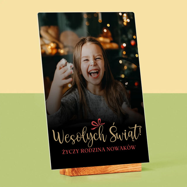 Zdjęcie I Podpis: Świąteczne - Wydruk Na Szkle Akrylowym