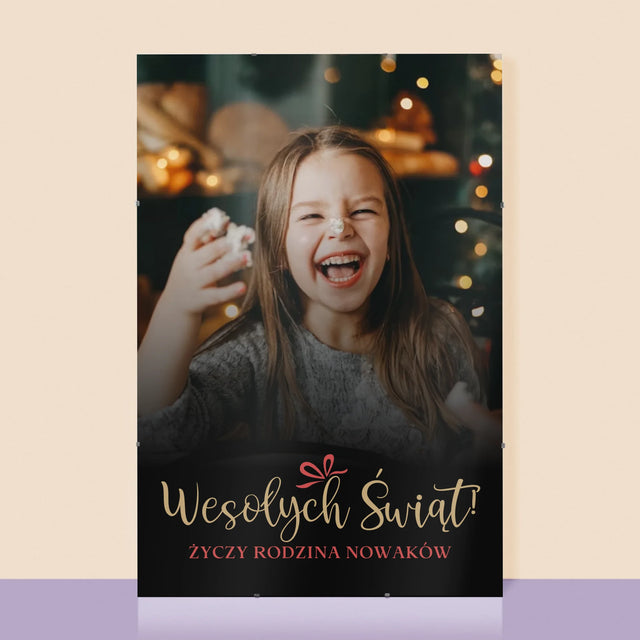 Zdjęcie I Podpis: Świąteczne - Personalizowany Plakat