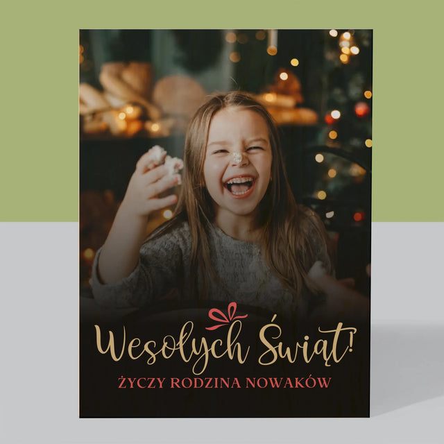 Zdjęcie I Podpis: Świąteczne - Wydruk Na Drewnie