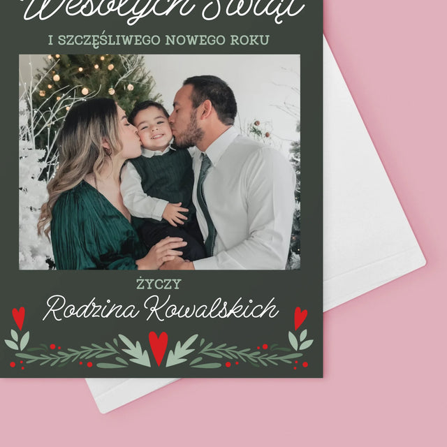 Zdjęcie I Podpis: Wesołych Świąt Elegant - Kartka Z Życzeniami