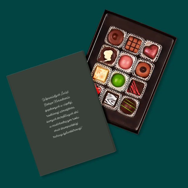 Zdjęcie I Podpis: Wesołych Świąt Elegant - Personalizowane Praliny