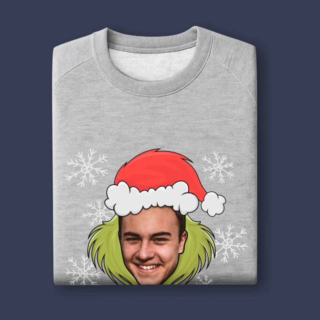 Twoja Postać: Grinch - Bluza Męska Bez Kaptura