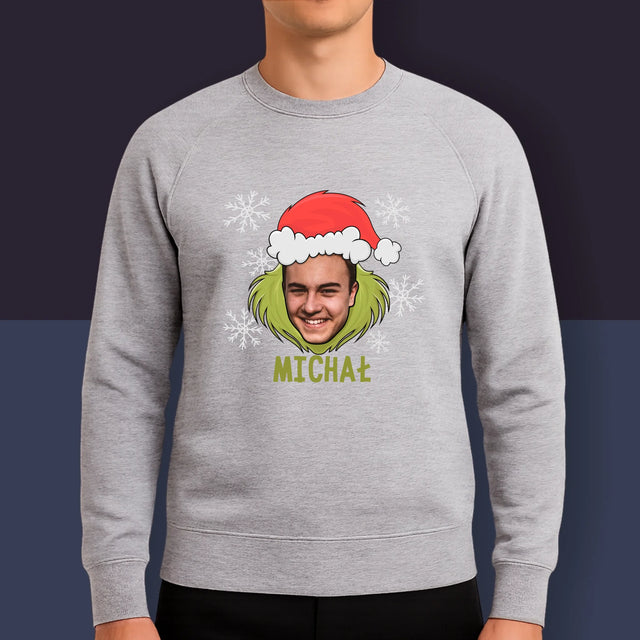 Twoja Postać: Grinch - Bluza Męska Bez Kaptura