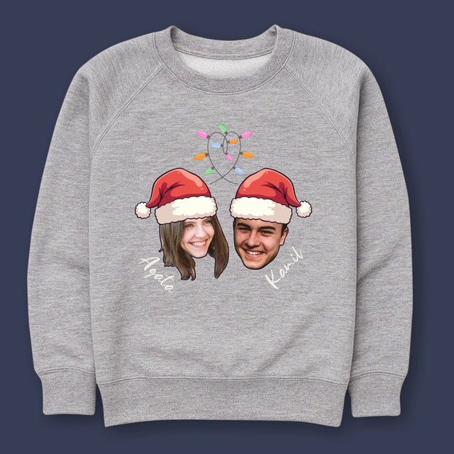 Twoja Postać: Świąteczne Głowy - Bluza Męska Bez Kaptura