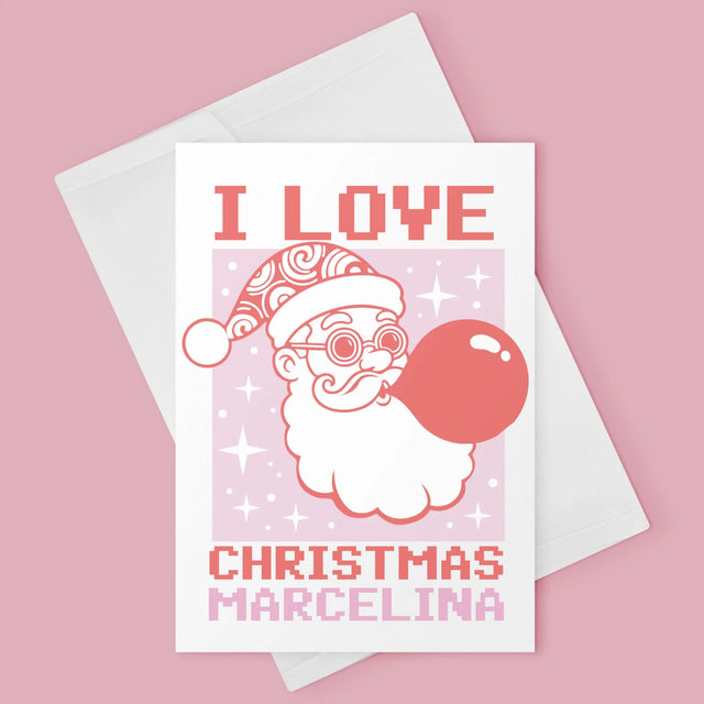 Imię I Podpis: I Love Christmas - Kartka Z Życzeniami