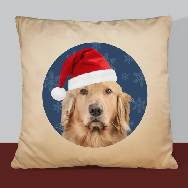 Zdjęcie I Podpis: Twój Pies Świąteczny - Poduszka z Nadrukiem