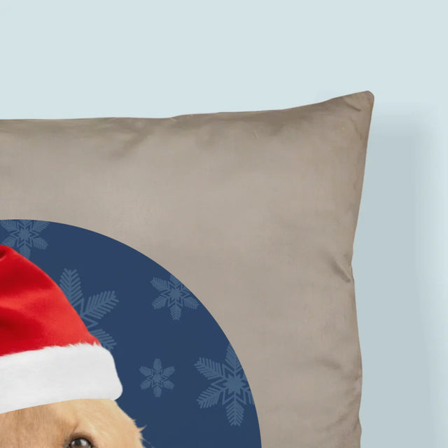 Zdjęcie I Podpis: Twój Pies Świąteczny - Poduszka z Nadrukiem