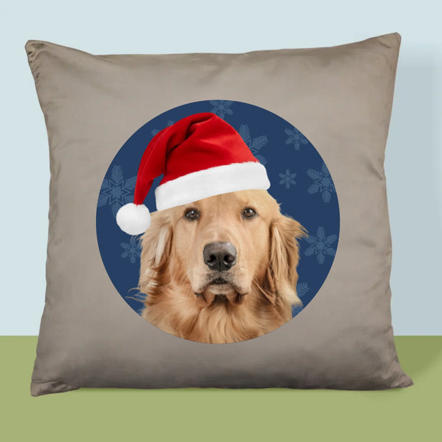 Zdjęcie I Podpis: Twój Pies Świąteczny - Poduszka z Nadrukiem