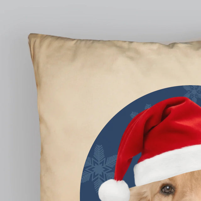 Zdjęcie I Podpis: Twój Pies Świąteczny - Poduszka z Nadrukiem