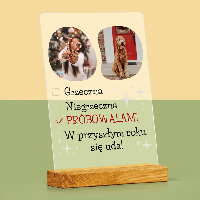 Fotokolaż: Grzeczna - Wydruk Na Szkle Akrylowym