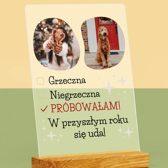 Fotokolaż: Grzeczna - Wydruk Na Szkle Akrylowym