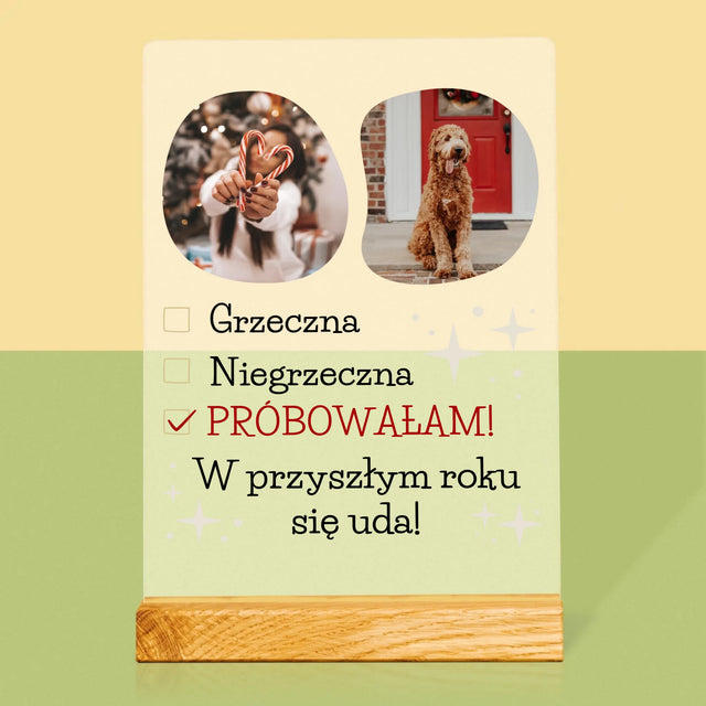 Fotokolaż: Grzeczna - Wydruk Na Szkle Akrylowym