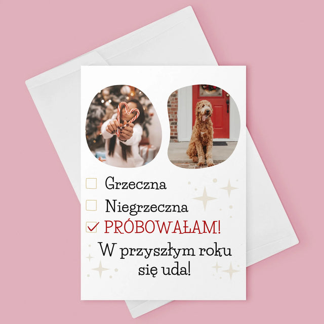 Fotokolaż: Grzeczna - Kartka Z Życzeniami