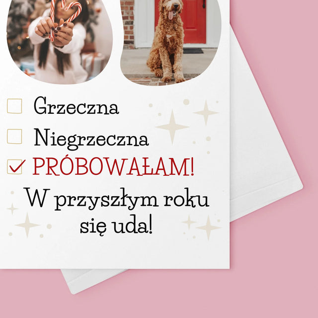 Fotokolaż: Grzeczna - Kartka Z Życzeniami