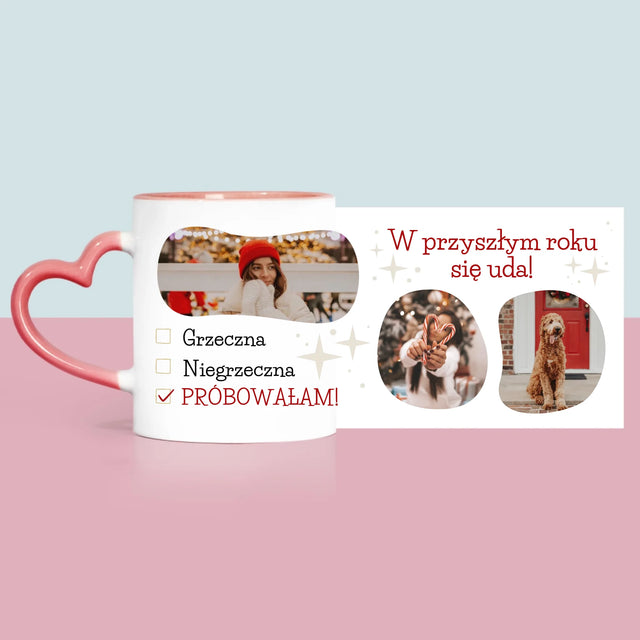 Fotokolaż: Grzeczna - Kubek z Nadrukiem