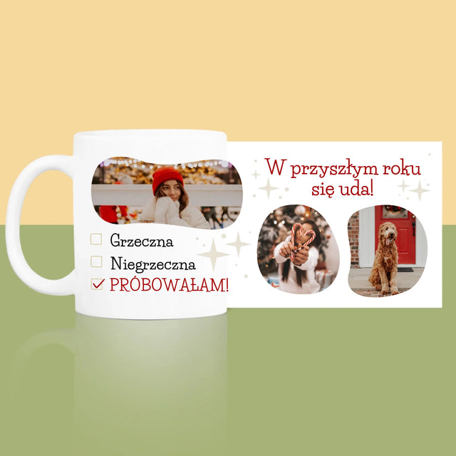 Fotokolaż: Grzeczna - Kubek z Nadrukiem