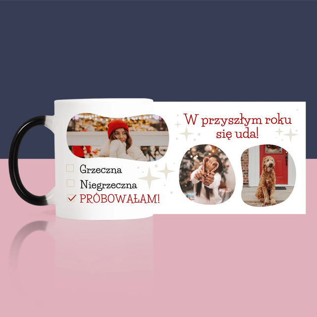 Fotokolaż: Grzeczna - Kubek z Nadrukiem