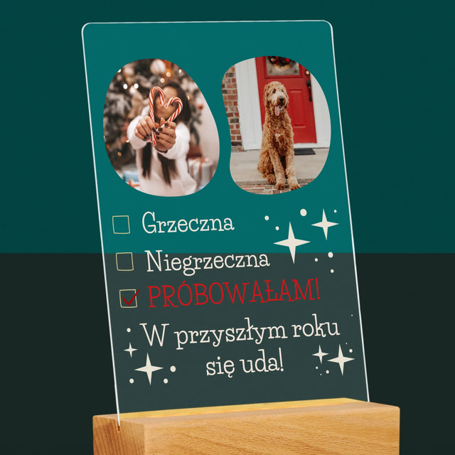 Fotokolaż: Grzeczna - Wydruk Na Szkle Akrylowym