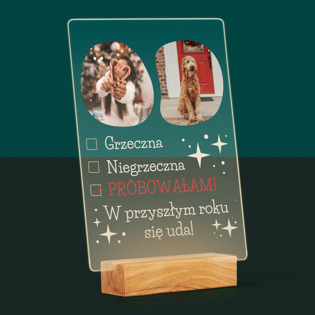 Fotokolaż: Grzeczna - Wydruk Na Szkle Akrylowym