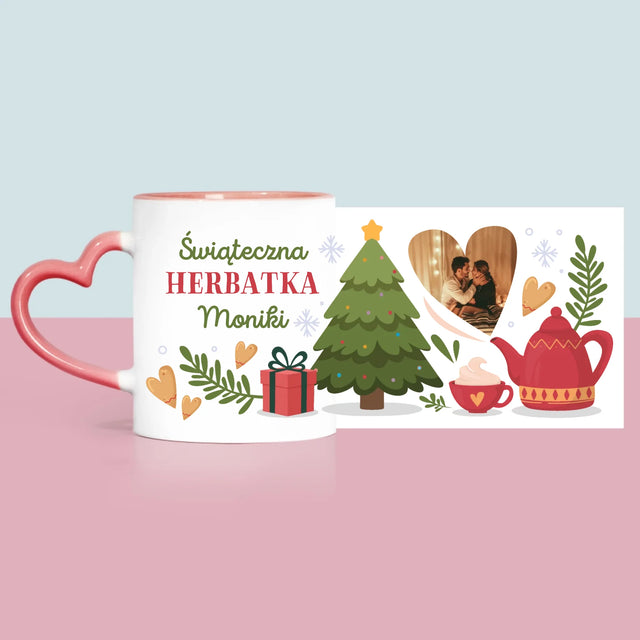 Zdjęcie I Podpis: Świąteczna Herbata - Kubek z Nadrukiem