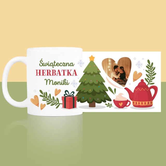 Zdjęcie I Podpis: Świąteczna Herbata - Kubek z Nadrukiem