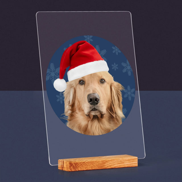 Zdjęcie I Podpis: Twój Pies Świąteczny - Wydruk Na Szkle Akrylowym