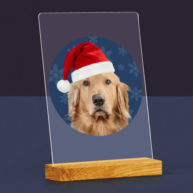 Zdjęcie I Podpis: Twój Pies Świąteczny - Wydruk Na Szkle Akrylowym
