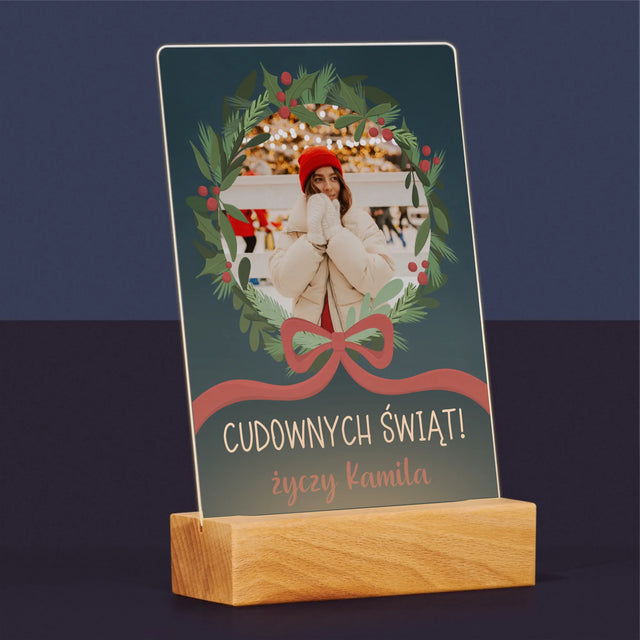 Zdjęcie I Podpis: Cudownych Świąt - Wydruk Na Szkle Akrylowym