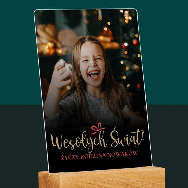 Zdjęcie I Podpis: Świąteczne - Wydruk Na Szkle Akrylowym