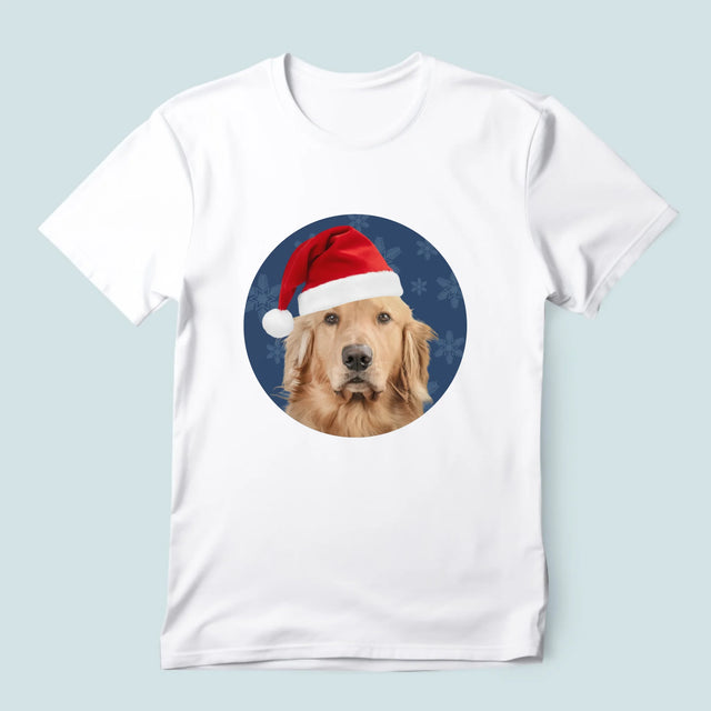 Zdjęcie I Podpis: Twój Pies Świąteczny - Koszulka Męska z Nadrukiem