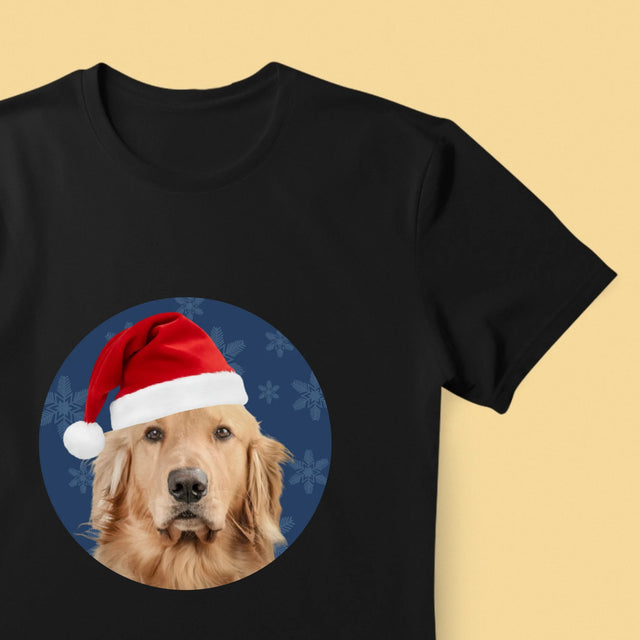 Zdjęcie I Podpis: Twój Pies Świąteczny - Koszulka Męska z Nadrukiem