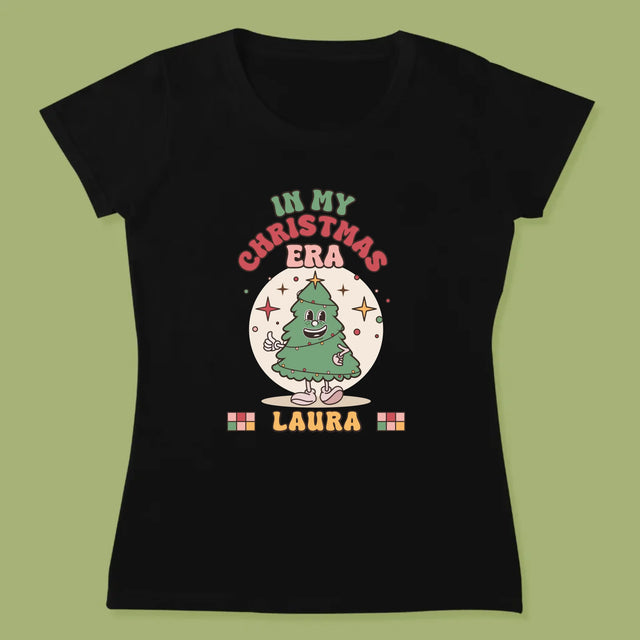 Imię I Podpis: In My Christmas Era - Koszulka Damska z Nadrukiem