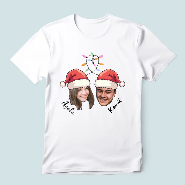 Twoja Postać: Świąteczne Głowy - Koszulka Męska z Nadrukiem