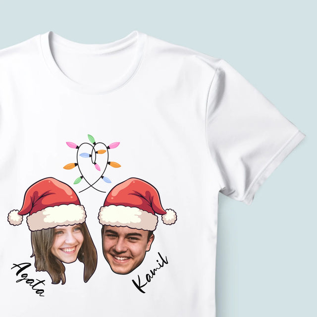 Twoja Postać: Świąteczne Głowy - Koszulka Męska z Nadrukiem