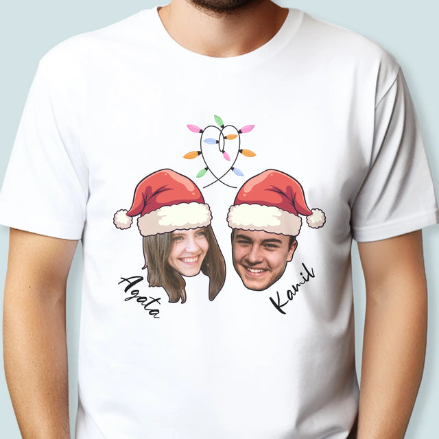 Twoja Postać: Świąteczne Głowy - Koszulka Męska z Nadrukiem