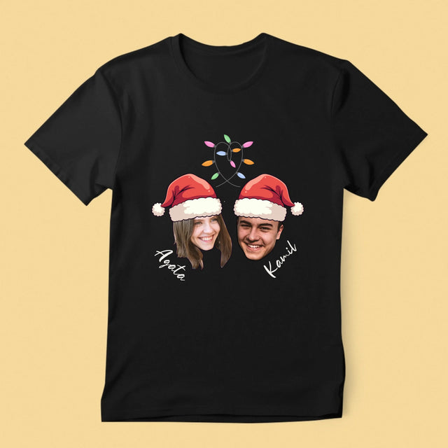 Twoja Postać: Świąteczne Głowy - Koszulka Męska z Nadrukiem